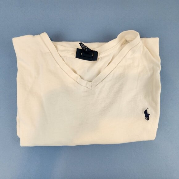 Polo Ralph Lauren V-Neck Tee White Men’s XL - Picture 8 of 8